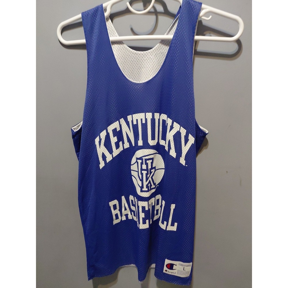 VTG 90's Champion Kentucky Wildcats Practice Basketball Jersey L Royal Blue NWOT